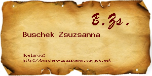 Buschek Zsuzsanna névjegykártya